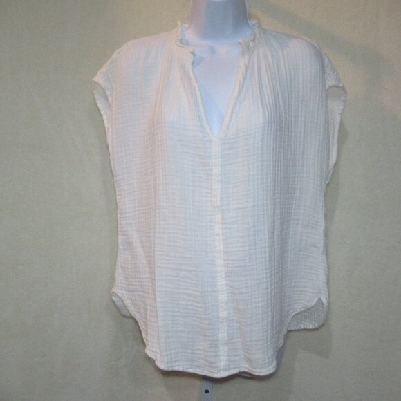 H&M Textured Cotton Blouse | Size Small - Picture 1 of 8